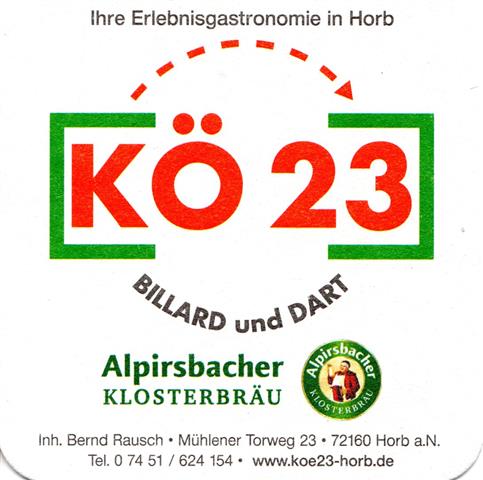 alpirsbach fds-bw alpirs k 23 1-4a (quad185-billard und dart)